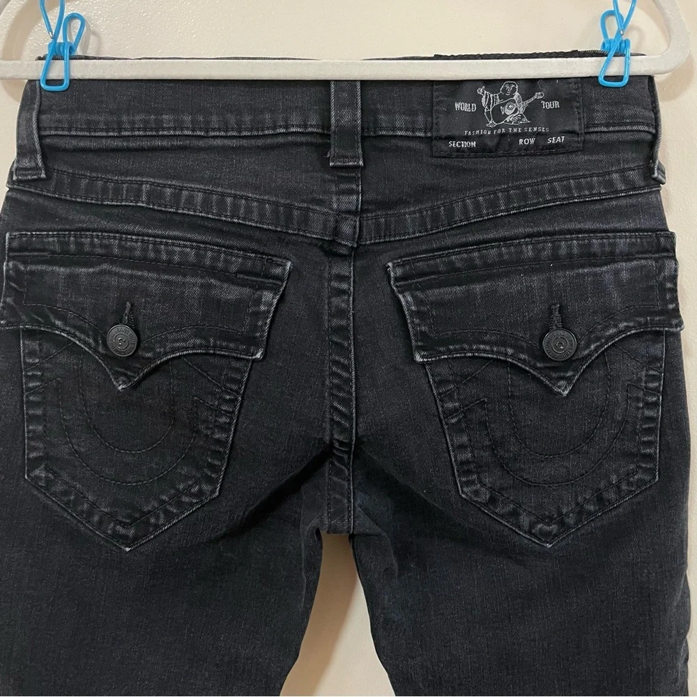 True Religion Men’s Rocco Relaxed Black Denim Skinny Jeans (Size: 30)